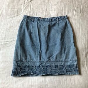 Route 66 Vintage Y2K Chambray Denim Pencil Skirt